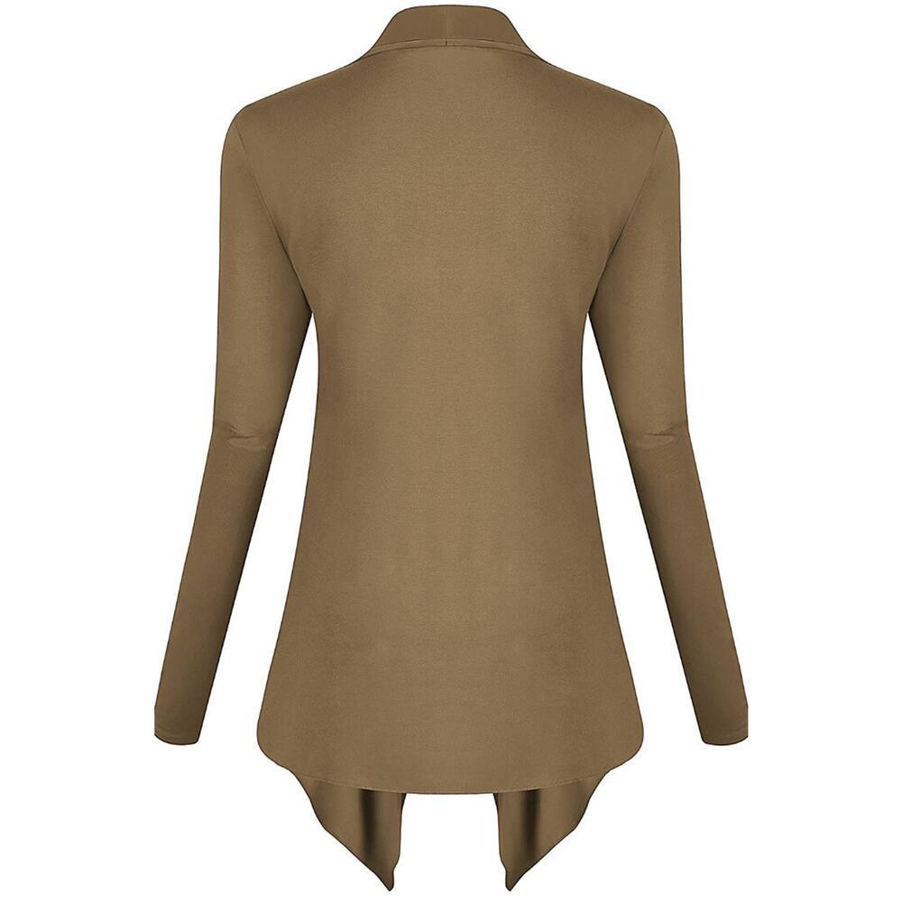 Urban CoCo Women's Drape Front Open Cardigan Long Sleeve Irregular Hem Size M - Picture 6 of 7